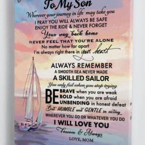 To My Son - From Mom - Hard Time Framed Canvas Gift Poster Wall Art Poster Print Canvas Print Wall Decor