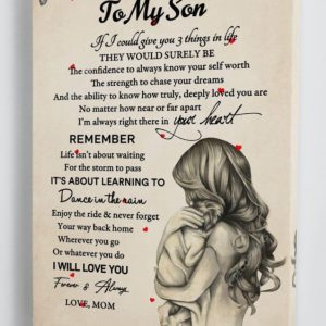 To My Son - From Mom - Hard Time Framed Canvas Gift Poster Wall Art Poster Print Canvas Print Wall Decor