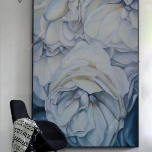 White Flowers Art Canvas - Poster Wall Art Poster Print Canvas Print Wall Decor
