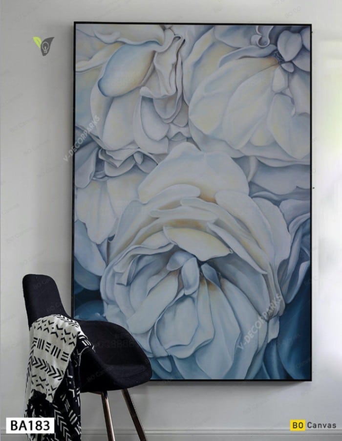 White Flowers Art Canvas - Poster Wall Art Poster Print Canvas Print Wall Decor
