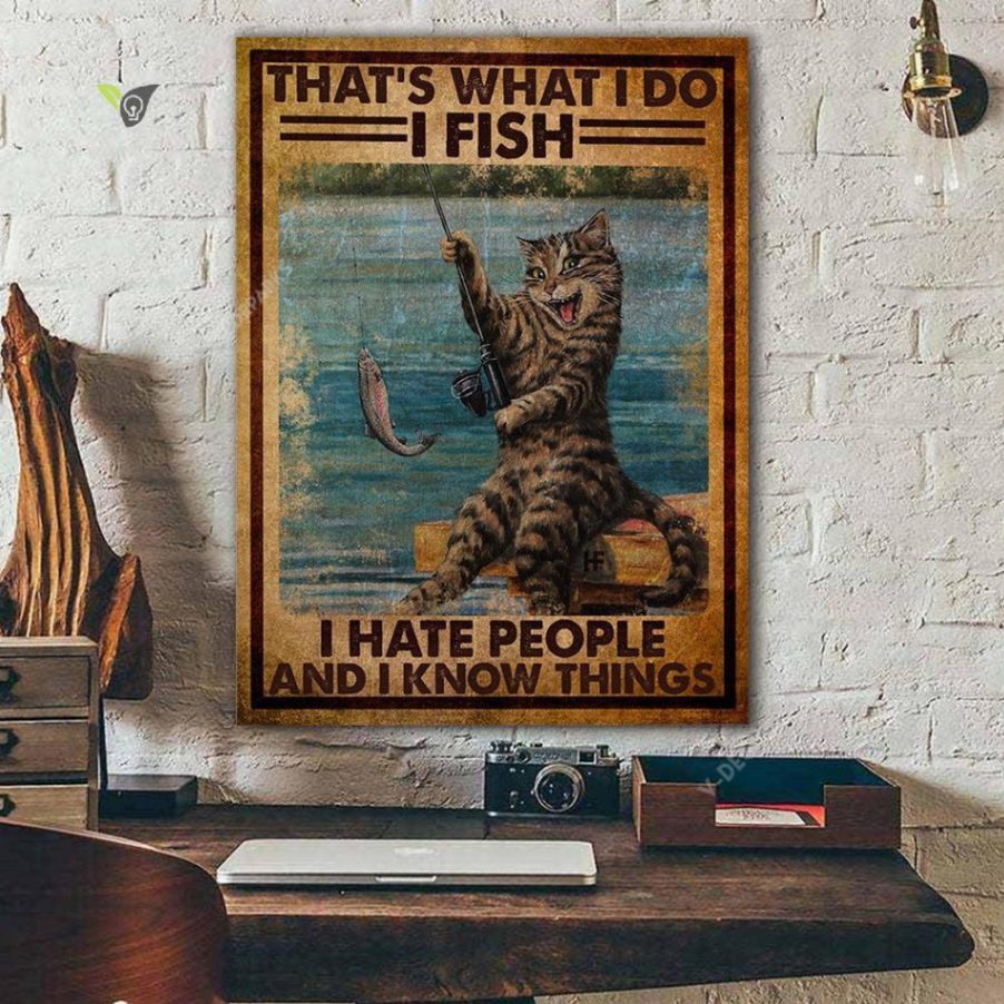 What I Do I Fish Canvas Poster Wall Art Poster Print Canvas Print Wall Decor - Image 2