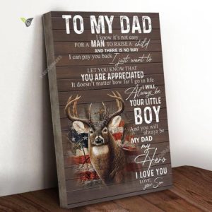 Hunting To My Dad Canvas Poster Wall Art Poster Print Canvas Print Wall Decor