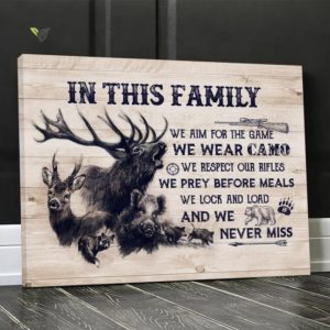 Hunter In This Family Canvas Poster Wall Art Poster Print Canvas Print Wall Decor