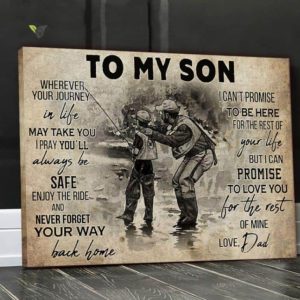 Fishing To My Son Canvas Poster Wall Art Poster Print Canvas Print Wall Decor
