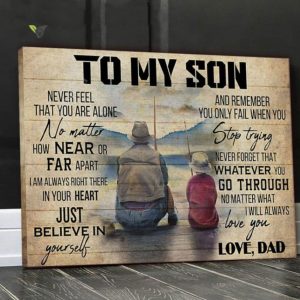 Father And Son Fishing Canvas Poster Wall Art Poster Print Canvas Print Wall Decor