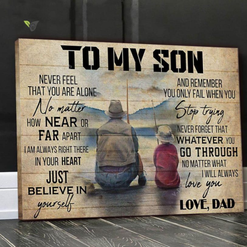 Father And Son Fishing Canvas Poster Wall Art Poster Print Canvas Print Wall Decor