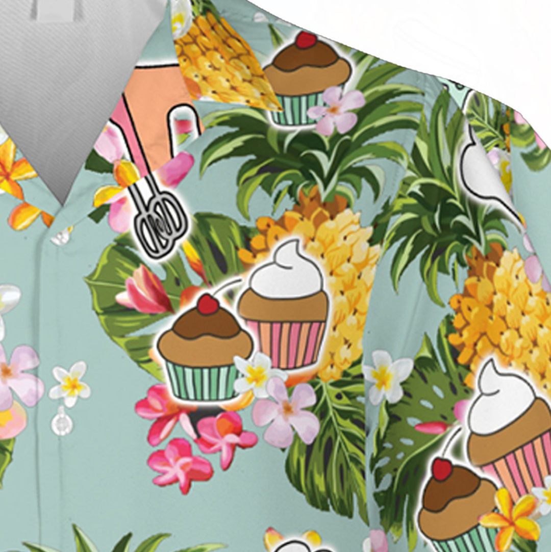 Baker Pineapple And Hibicus Hawaii Shirt Summer Outfit For Men - Image 4