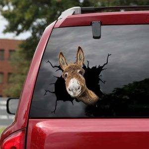 Donkey Crack Car Sticker Donkeys Lover Window Vinyl Car Decals Stickers For Cars