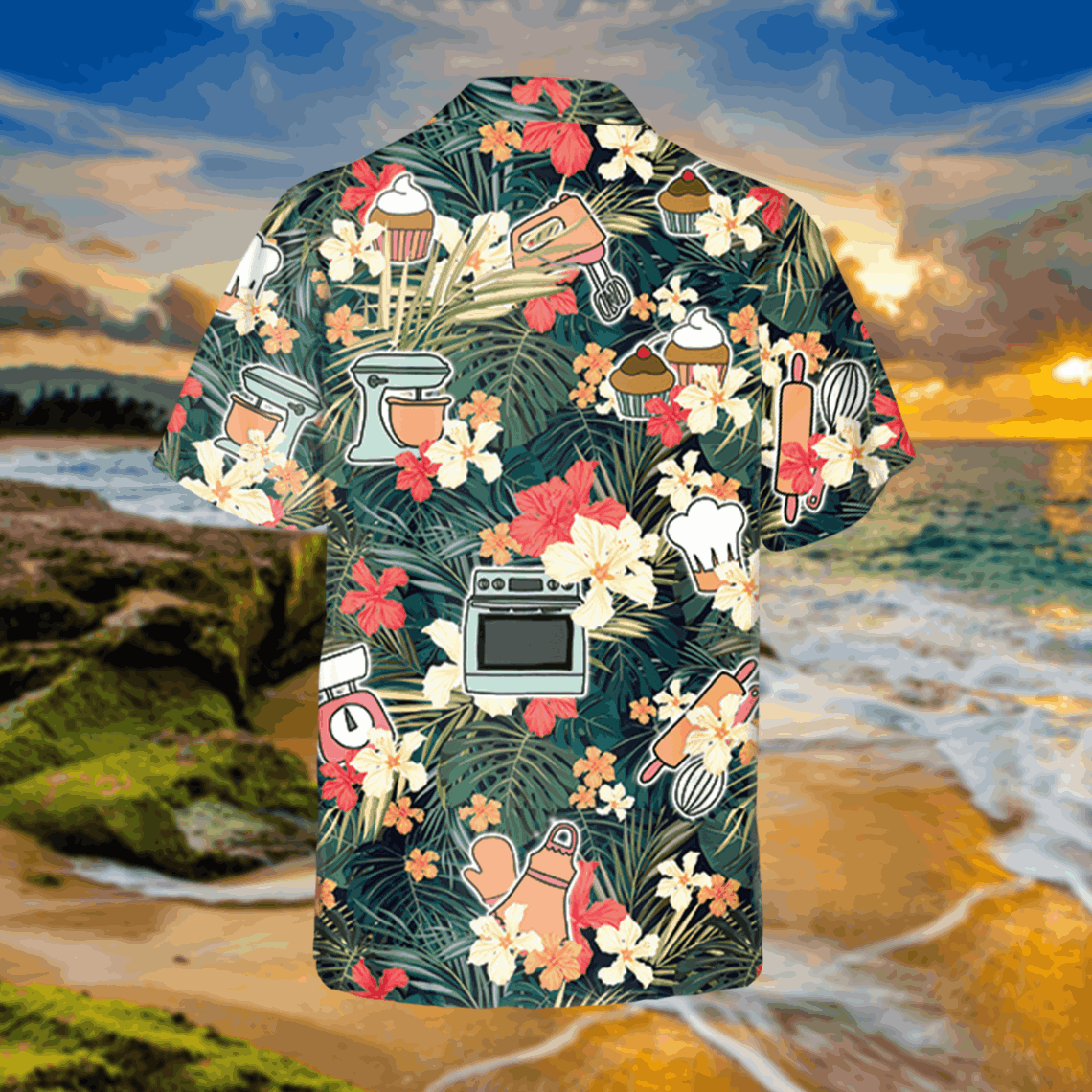 Bakery Hawaiian Shirt Tropical T-shirt - Image 3