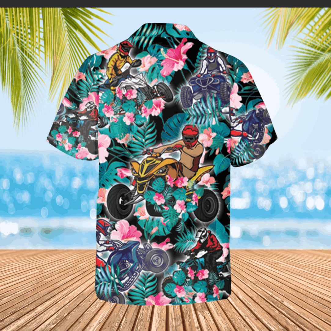 Atv Hibicus Flowers Hawaiian Shirt Mothers Day Gift - Image 2