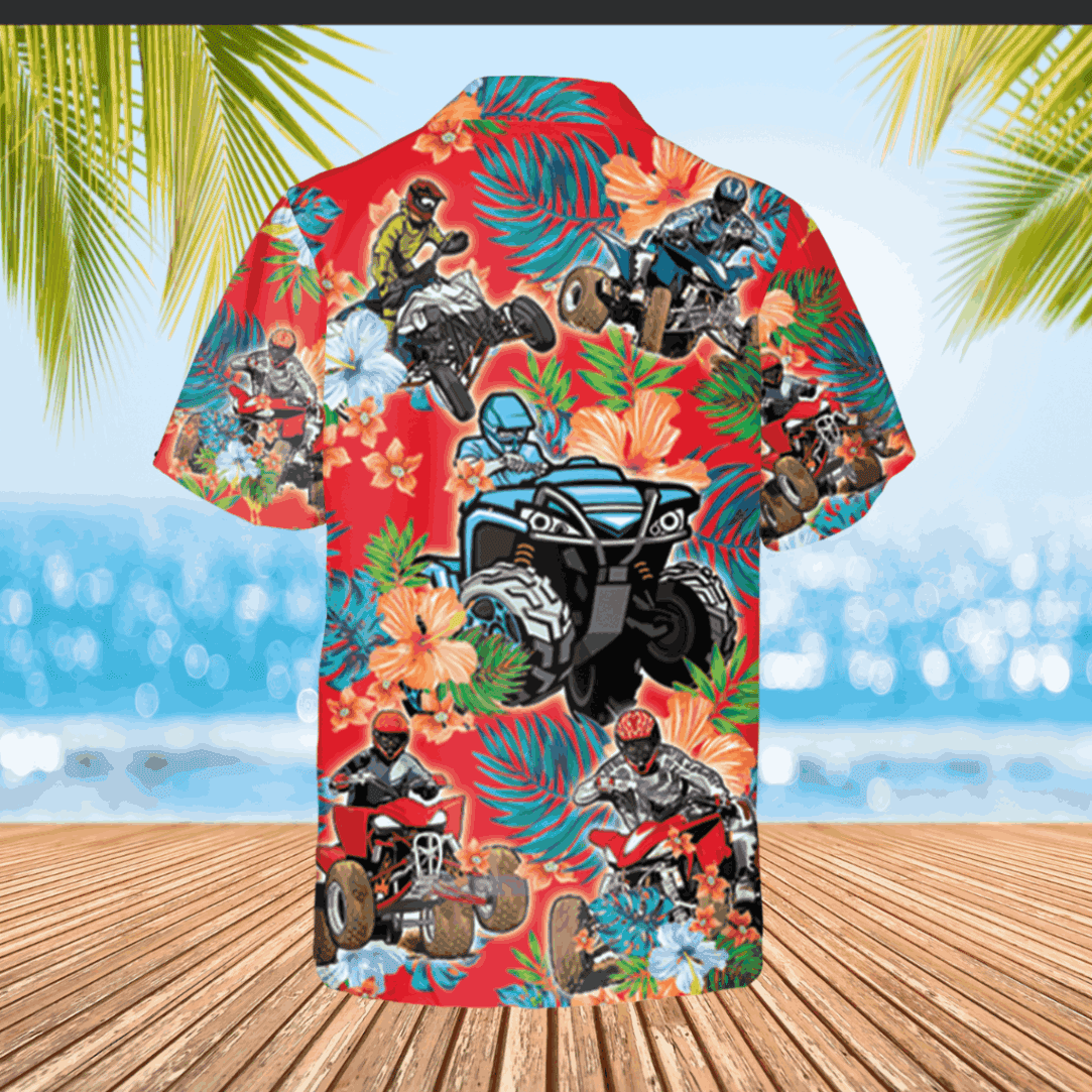 Atv Red Hawaii Shirt 4 Wheelers Lovers Gift - Image 2