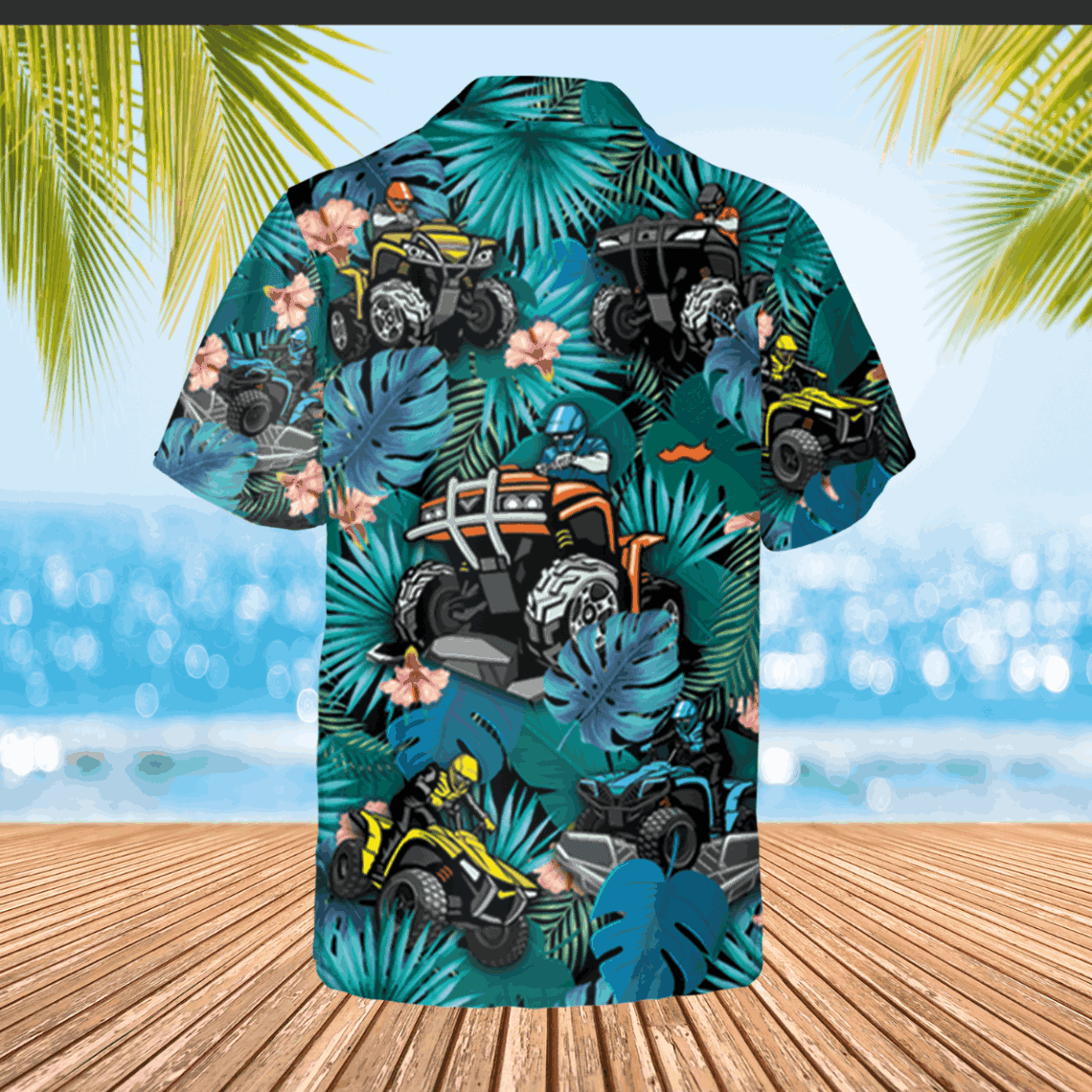 Riding Atv Hawaii 3d Shirt Off Road Shirt For Men - Image 2