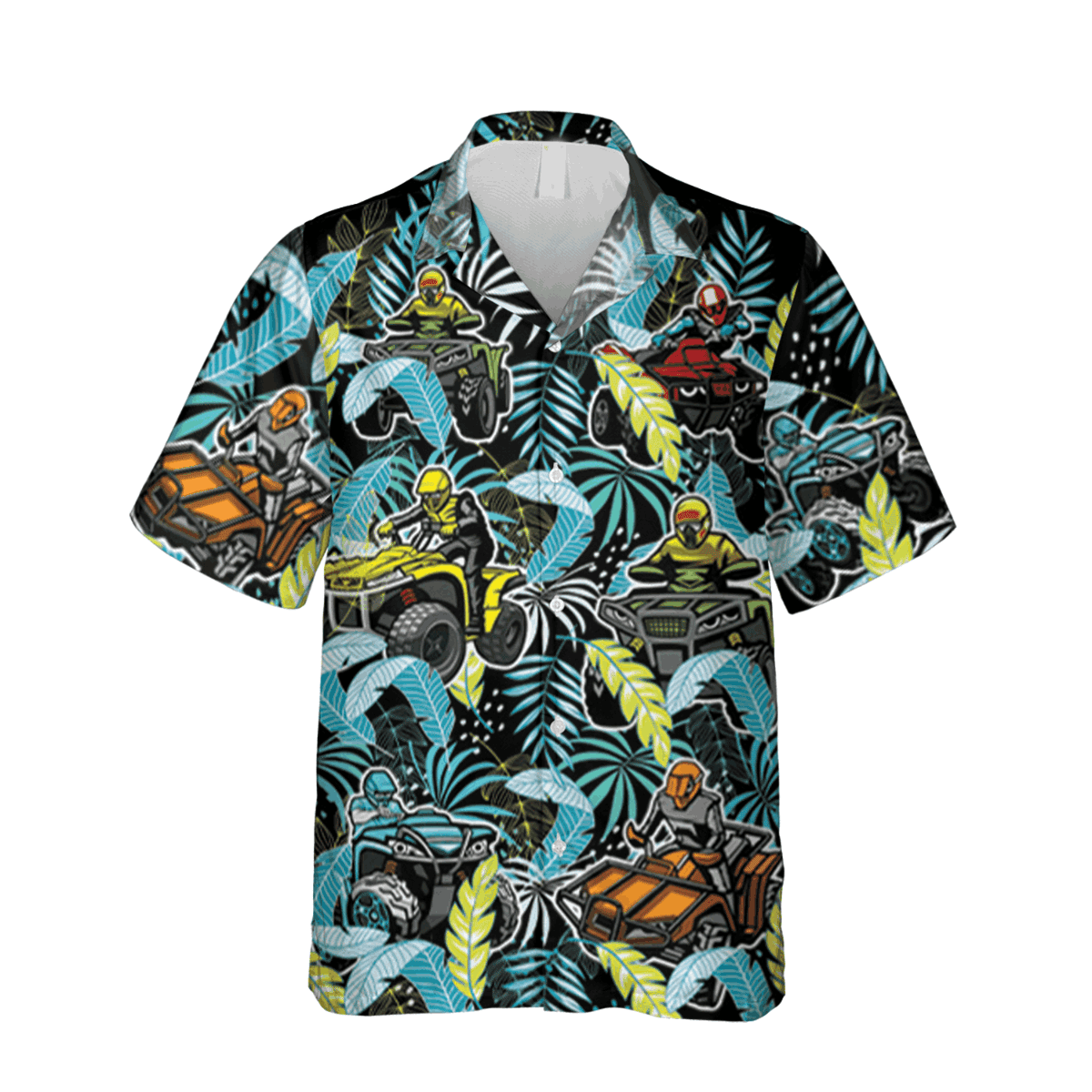 Atv Blue And Black Hawaii Shirt Aloha Outfit Summer Holiday T-shirt - Image 3
