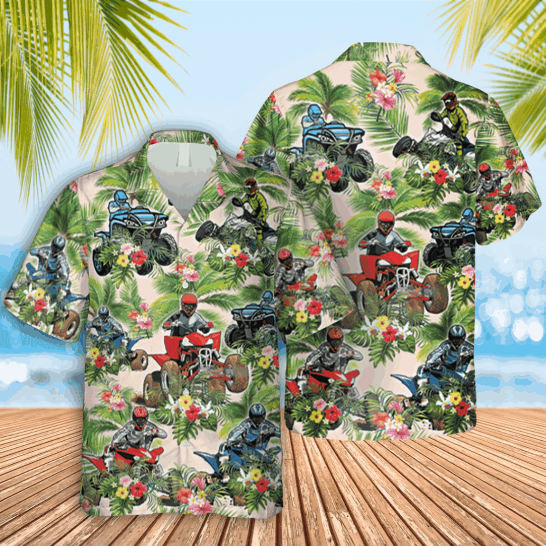 Atv Green Shirt Hawaii Shirt Aloha Shirt Mothers Day Gift