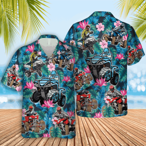 Atv Hawaiian T-shirt 4 Wheelers Tee Shirt For Women