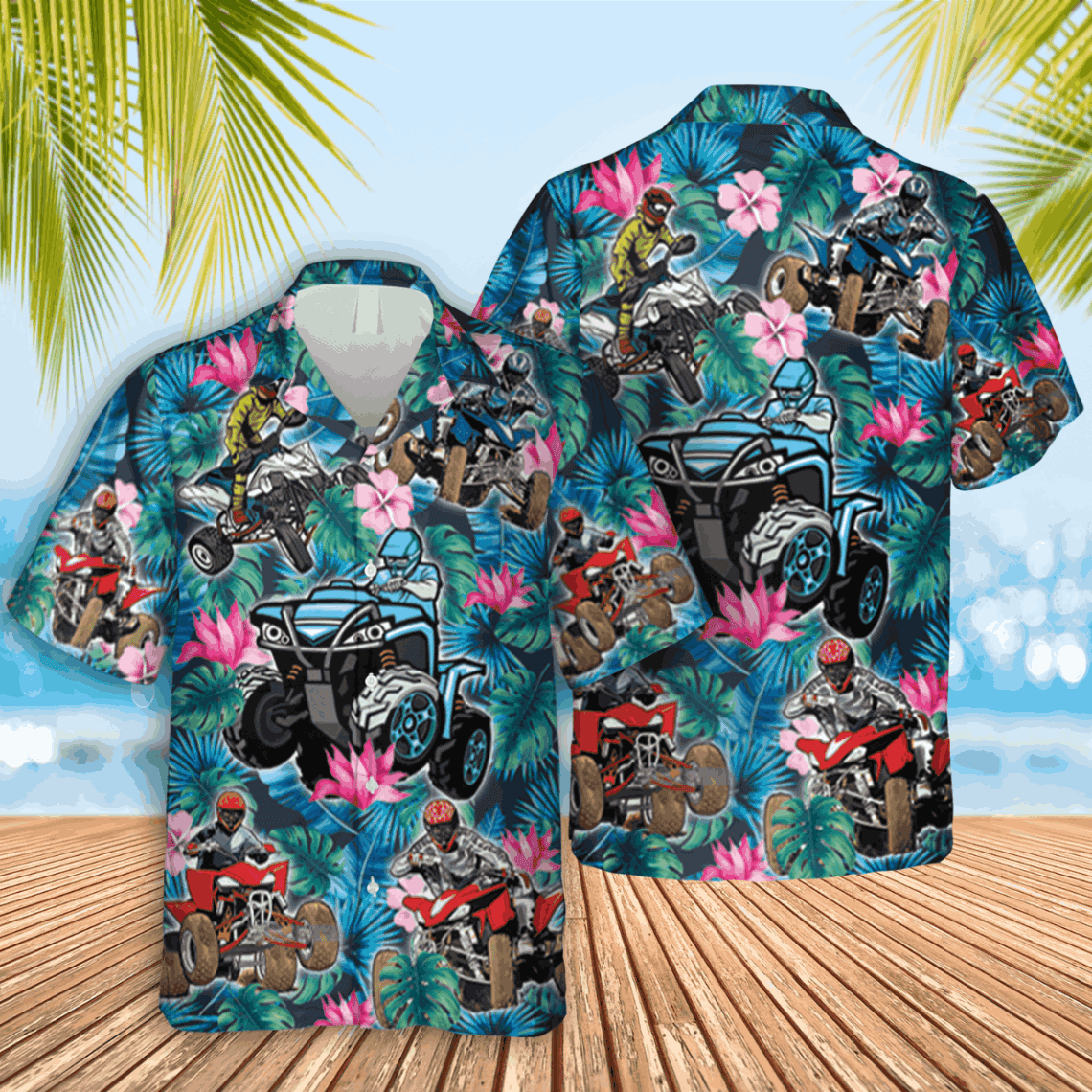 Atv Hawaiian T-shirt 4 Wheelers Tee Shirt For Women
