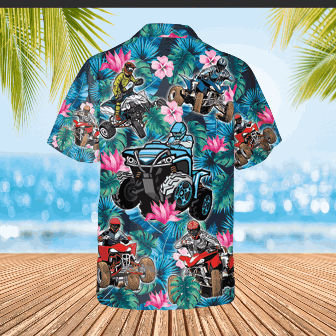 Atv Hawaiian T-shirt 4 Wheelers Tee Shirt For Women - Image 2