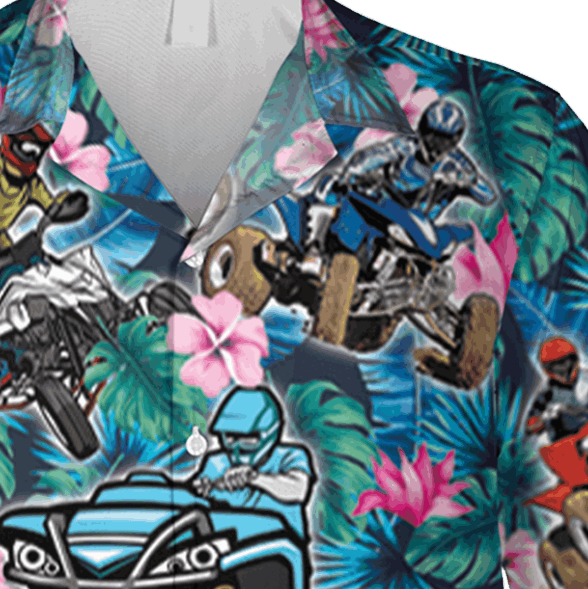 Atv Hawaiian T-shirt 4 Wheelers Tee Shirt For Women - Image 4