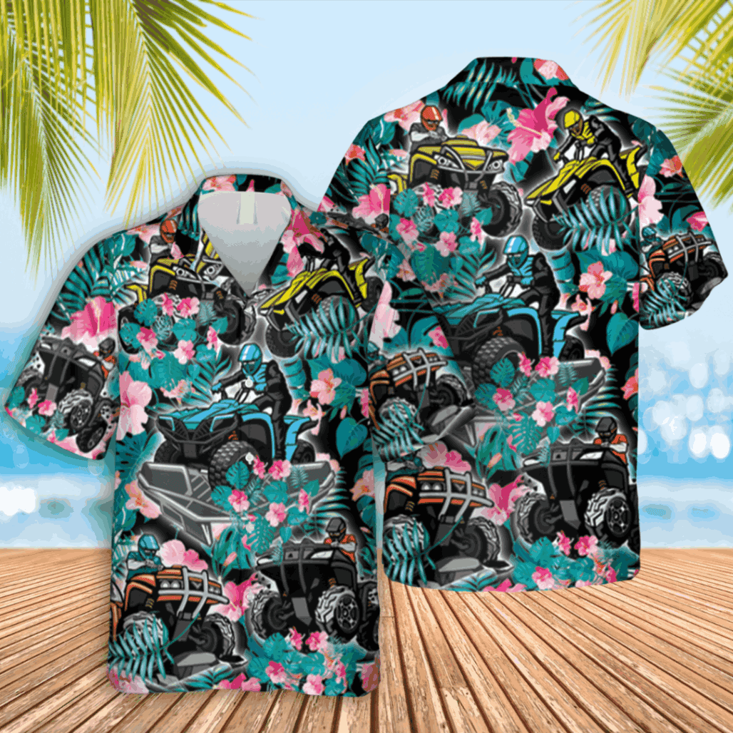 Atv Hawaiian T-shirt Beach Outfit For Women Dirt Riding Lovers