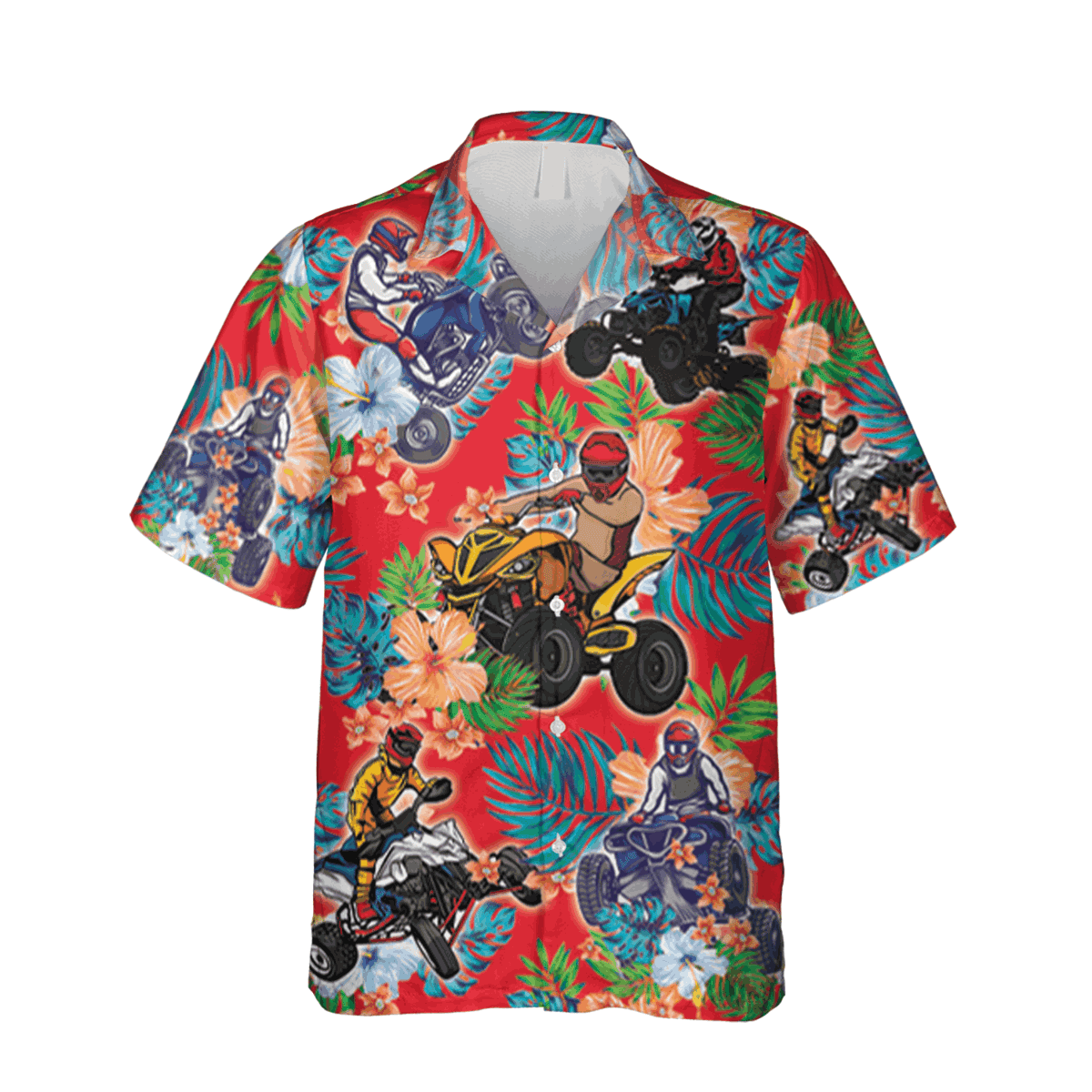 Atv Rider Red Hawaiian Shirt Funny Beach Shirt - Image 3
