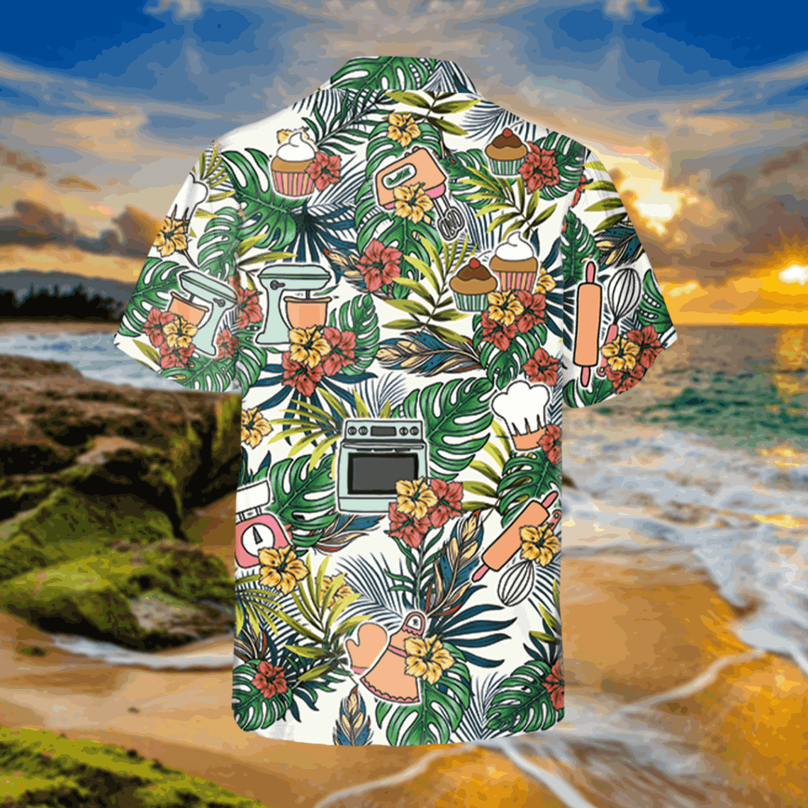 Tropical Plants Bakery Hawaiian T-shirt 3d Bakering Shirt - Image 3