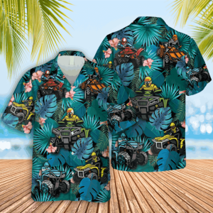 Atv Car Blue Hawaii Shirt 4 Wheelers 3d Shirt