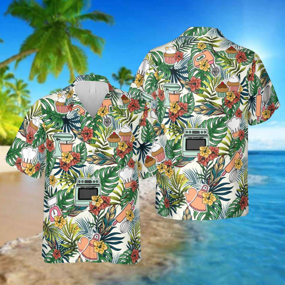 Tropical Plants Bakery Hawaiian T-shirt 3d Bakering Shirt