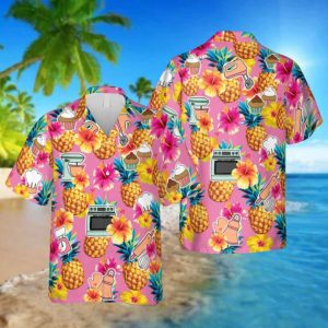 Bakery Pineapple Pink Hawaii Shirt Summer Shirt