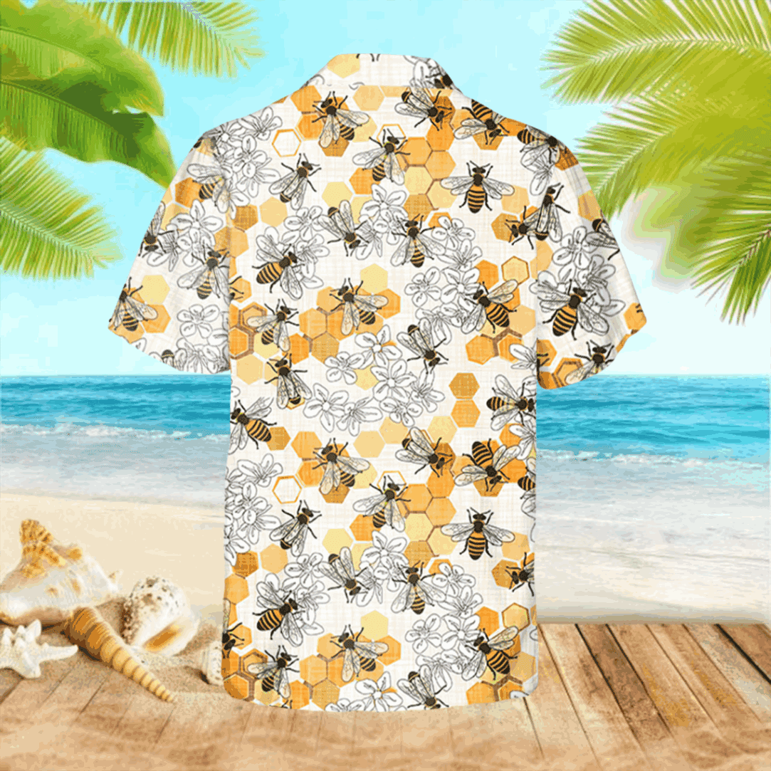 Honey Bee White Hawaii Shirt Mothers Day Gift - Image 3