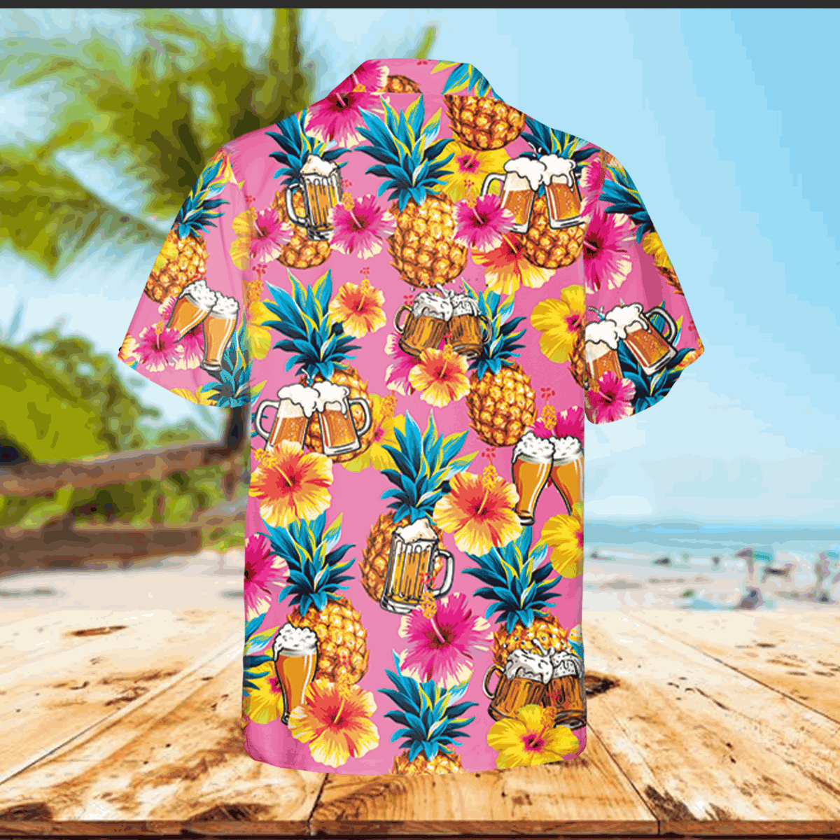 Beer Cheers Pineapple Pink Hawaii Shirt Summer Shirt - Image 3