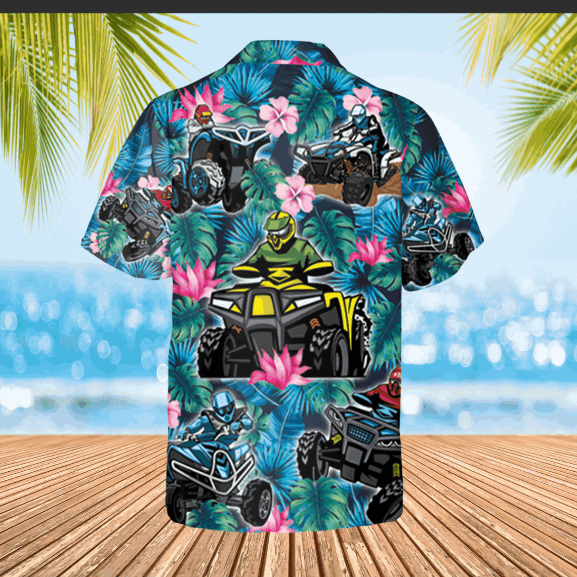 Blue Atv Hawaii Shirt Off Road Cothing Summer Gift - Image 2