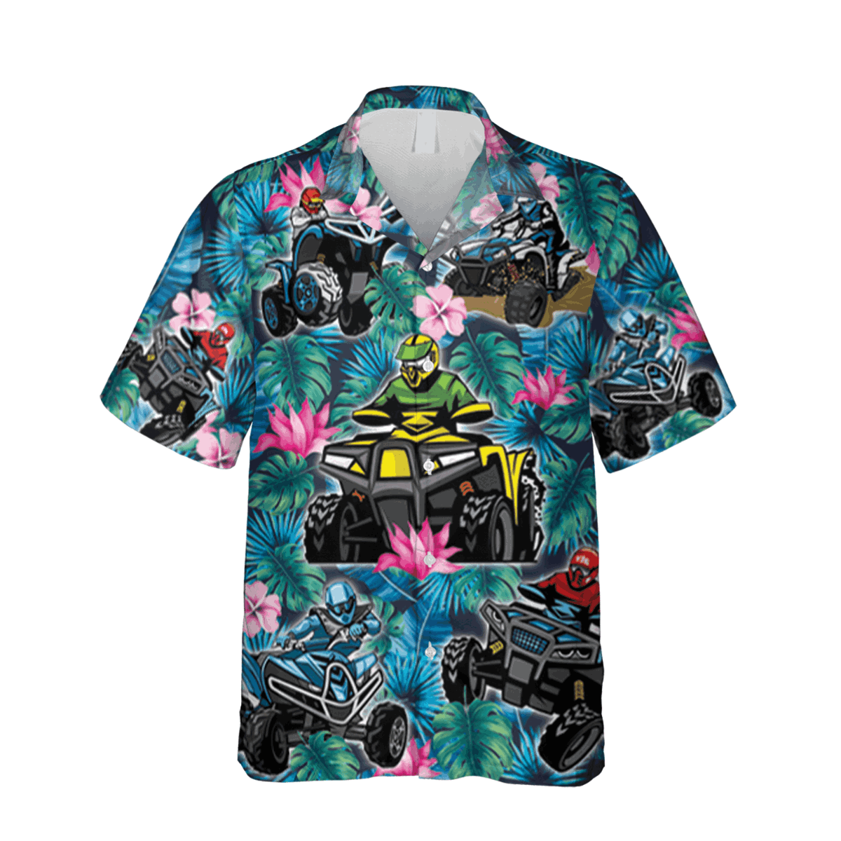 Blue Atv Hawaii Shirt Off Road Cothing Summer Gift - Image 3