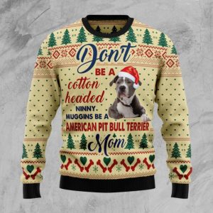 Christmas Ugly Sweater American Pit Bull Terrier Mom Funny Unisex Sweater Gift