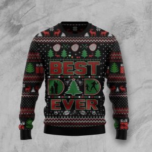 Christmas Ugly Sweater Best Dad Ever Funny Unisex Sweater Gift