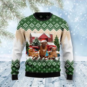 Christmas Ugly Sweater Dogue De Bordeaux Let It Snow Funny Unisex Sweater Gift