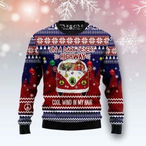 Christmas Ugly Sweater Elephant Hippie Girl Funny Unisex Sweater Gift