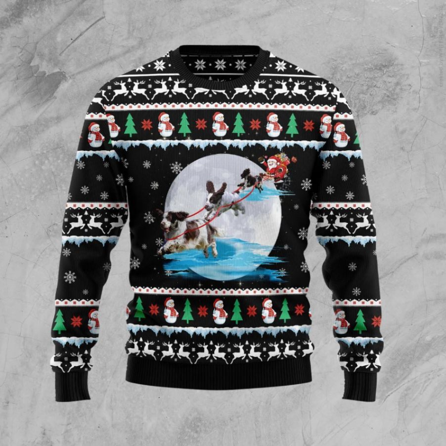 Christmas Ugly Sweater English Springer Spaniel Funny Unisex Sweater Gift