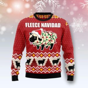 Christmas Ugly Sweater Fleece Navidad Funny Unisex Sweater Gift