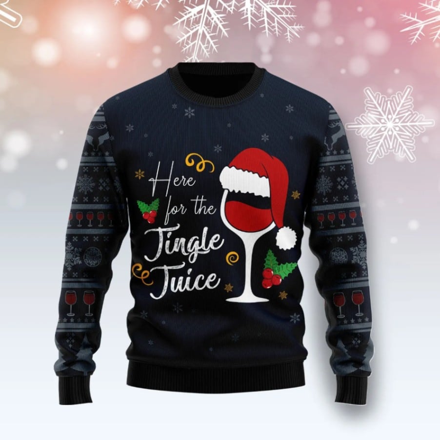 Christmas Ugly Sweater Jingle Juice Funny Unisex Sweater Gift