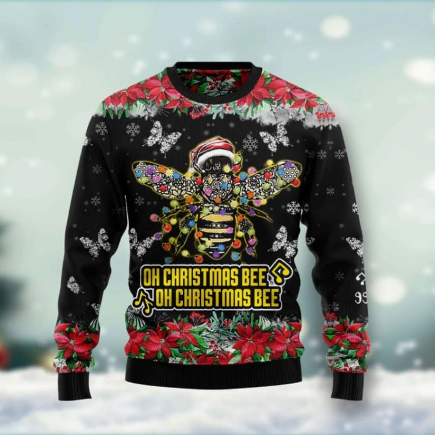 Christmas Ugly Sweater Oh Christmas Bee Funny Unisex Sweater Gift