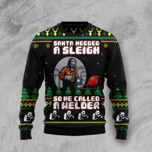 Christmas Ugly Sweater Santa Needed A Sleigh Funny Unisex Sweater Gift