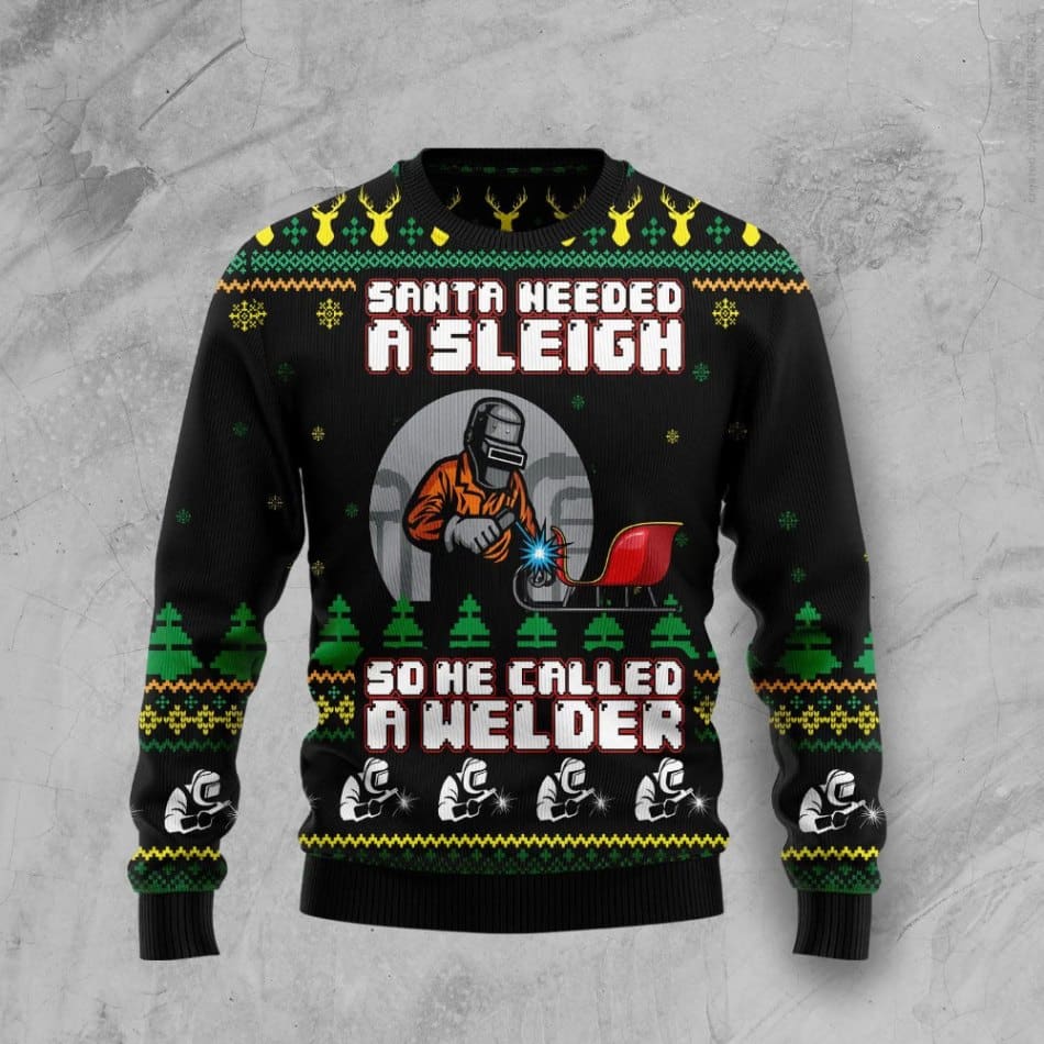 Christmas Ugly Sweater Santa Needed A Sleigh Funny Unisex Sweater Gift
