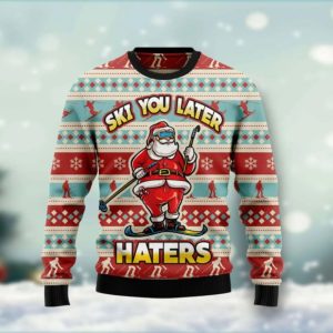 Christmas Ugly Sweater Ski You Later Funny Unisex Sweater Gift