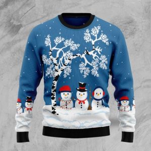 Christmas Ugly Sweater Snowman Beauty Funny Unisex Sweater Gift