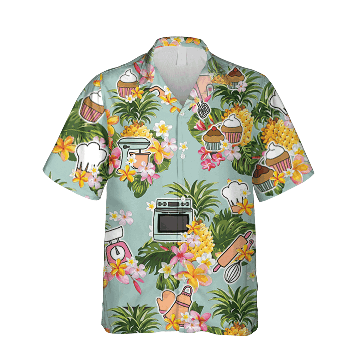 Baker Pineapple And Hibicus Hawaii Shirt Summer Outfit For Men - Image 2