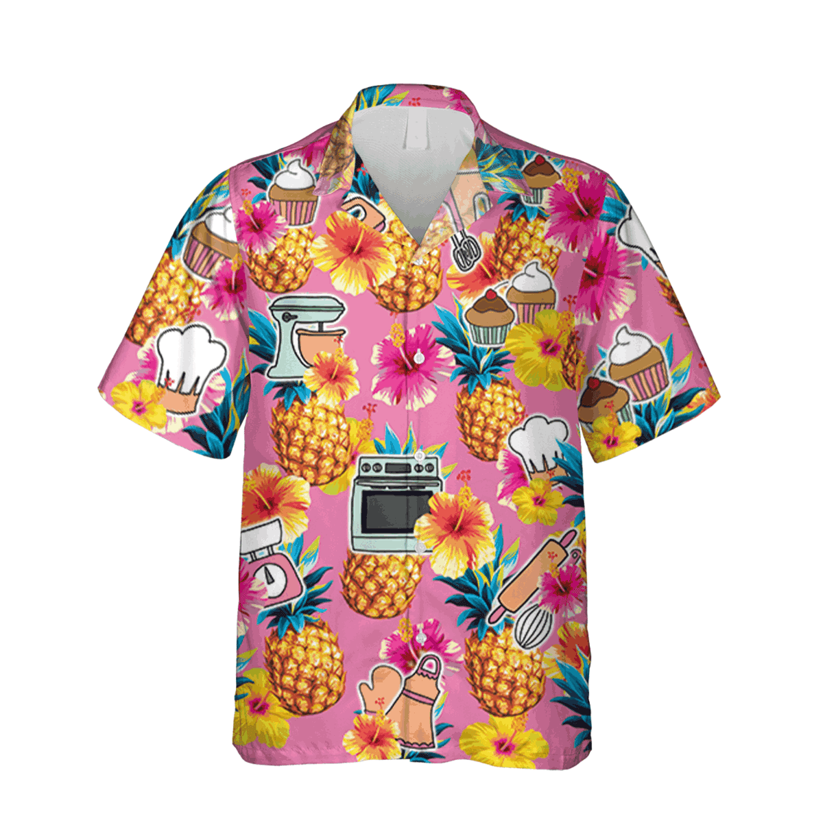 Bakery Pineapple Pink Hawaii Shirt Summer Shirt - Image 2