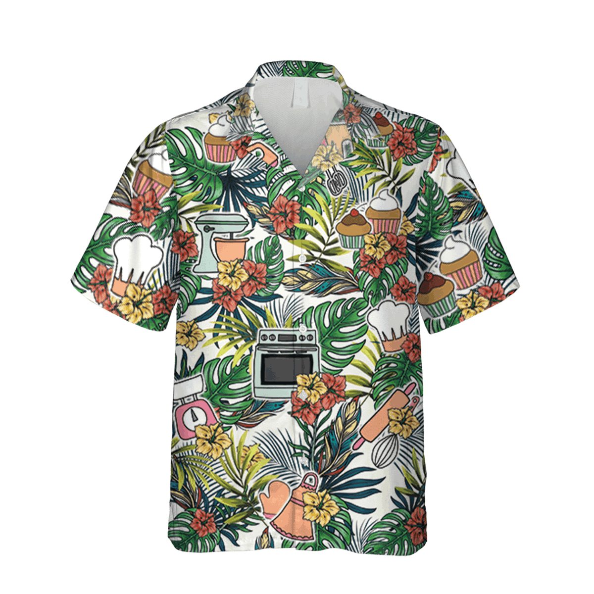 Tropical Plants Bakery Hawaiian T-shirt 3d Bakering Shirt - Image 2