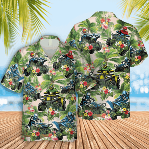 Green Atv Haawaiian 3d Shirt Shirt For Women Summer Outfit