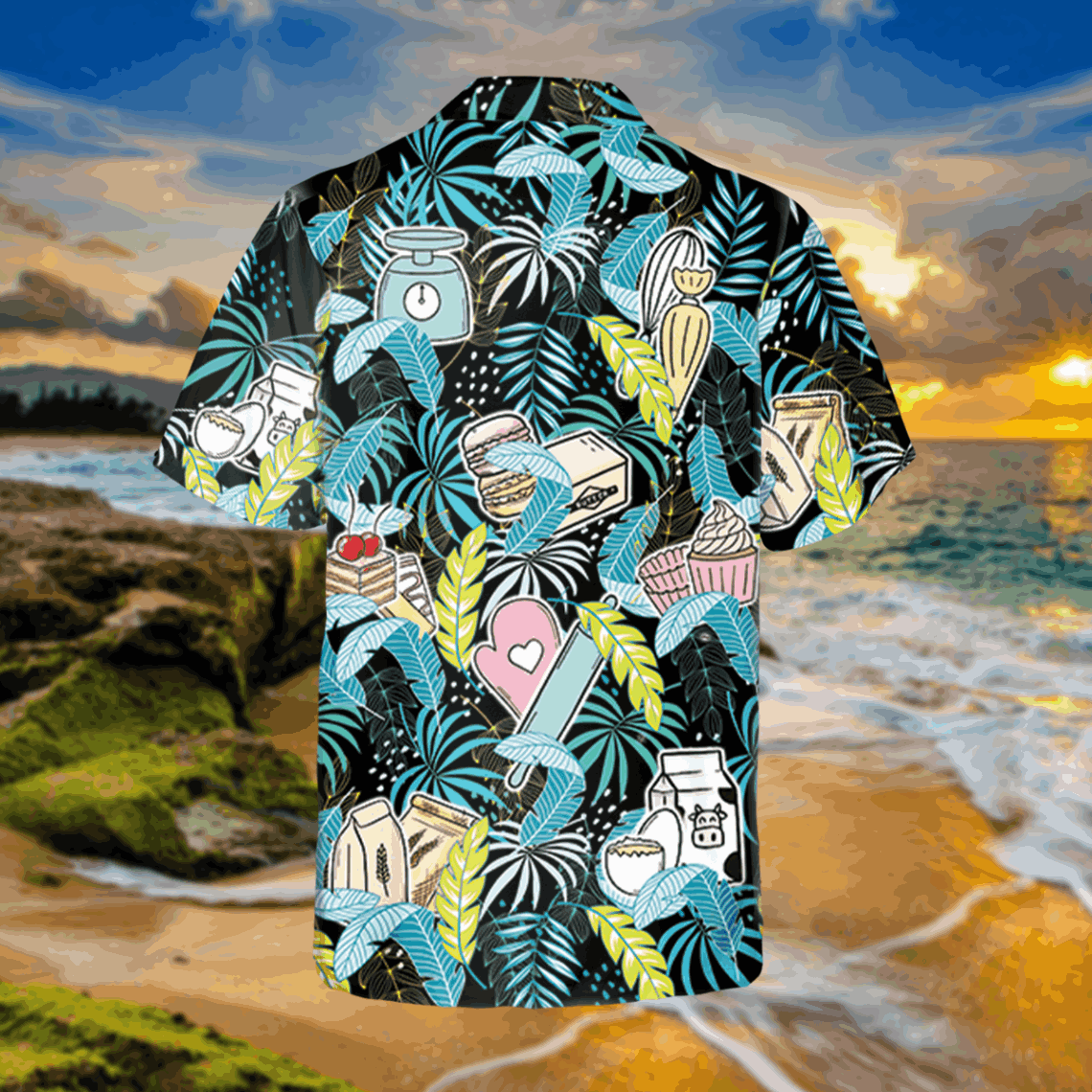Baker Blue And Black Hawaii Shirt Reyn Spooner Shirt - Image 3