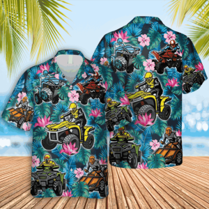 Hibicus Atv Shirt Hawaiian Shirt Beach Travel Outfit